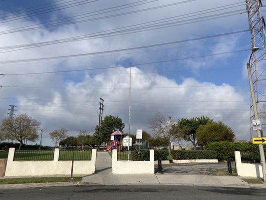 Street view of Crawford Park, Downey, CA (3-29-22)