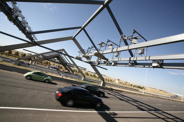 E-470 is an all-electronic toll road. No need to stop and pay tolls!