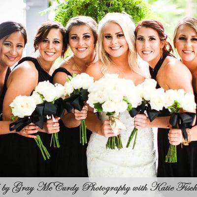 Beautiful bride & her bridesmaids