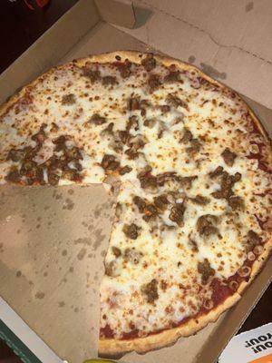 Sausage thin crust