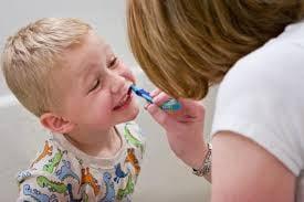 Brushing before bed is very important!