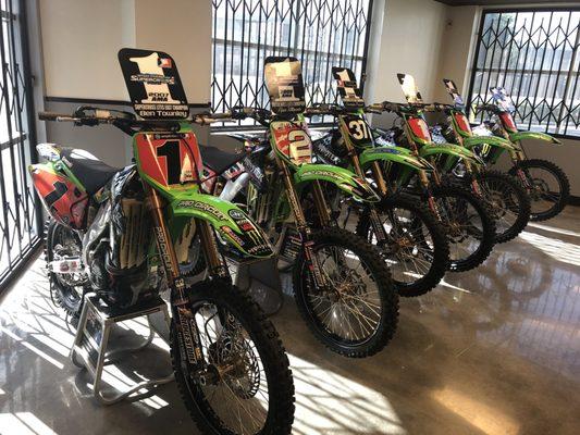 Some of the bikes on display.