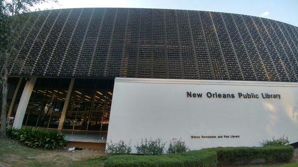 Front of library