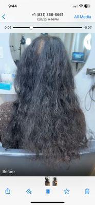 Hair before treatment