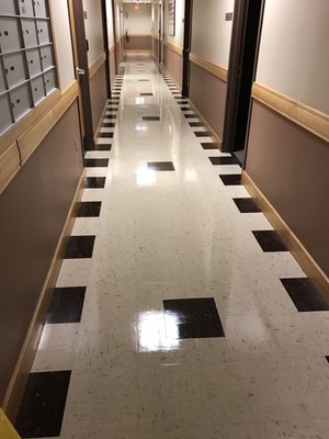 Police Station - VCT Flooring Strip & Wax Services