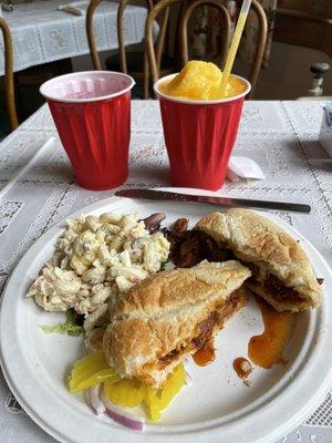 Pulled Pork Sandwich & Mac Salad