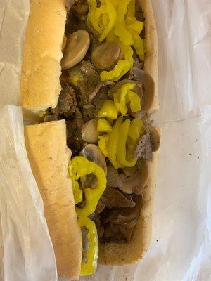 Oily cheesesteak