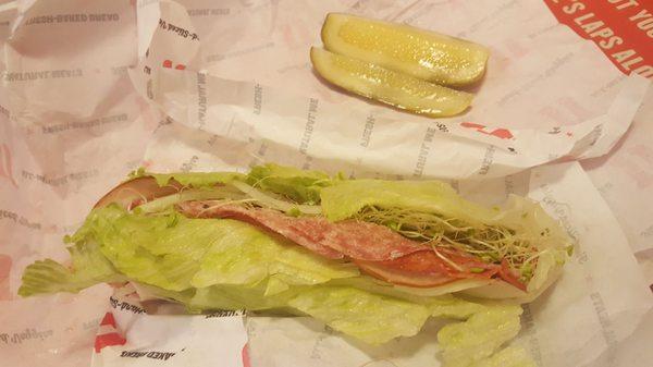 Italian U.N.wich with sprouts The best pickle ever