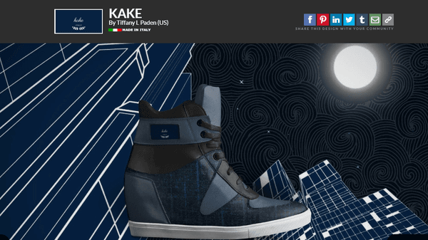 High Top Sneakers Made in Italy leather and suede shoes. Jean design blueberry blue womans sneakers.