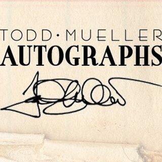 Todd Mueller Authentic Autographs. The largest buyer and seller of memorabilia in the world. Sell your collection to Todd Mueller today.