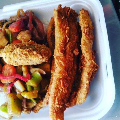 Fried Whiting plate