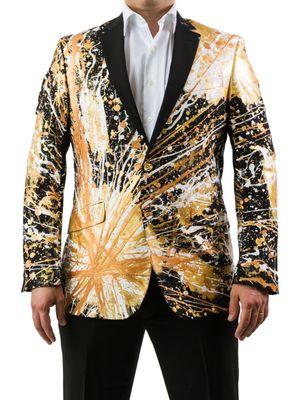 Who dat?! This gold custom jacket is perfect to wear for Saints games. This black and gold blazer is one of a kind.