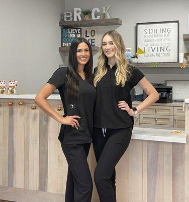 Our amazing hygienists Jen and Alex!