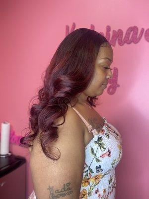 Custom closure wig install