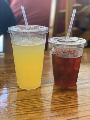 Agua de piña and Jamaica