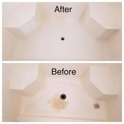 Fiberglass Shower Repair and Blend