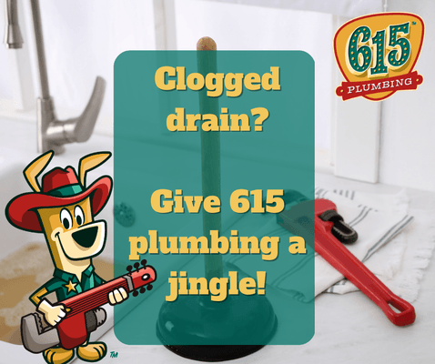 Clogged drain? Give 615 Plumbing a jingle for your clog or any other plumbing needs!