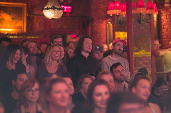 The Friday night comedy crowd!