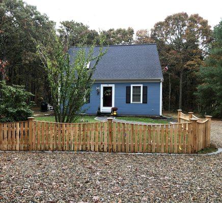 New cedar fence