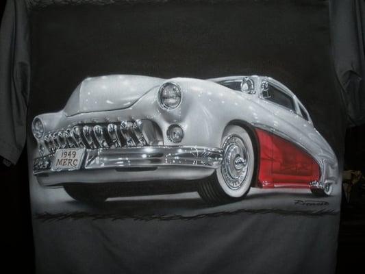 airbrushed on fabric