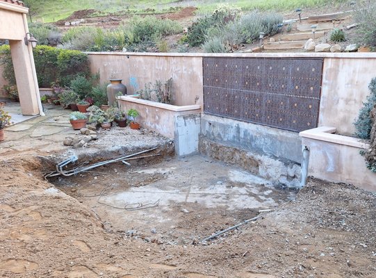 Hot tub and concrete removed