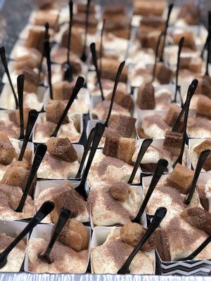 Mini tiramisu bites for our off premise catering!