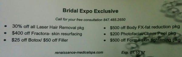 Nothing says "you're a beautiful bride" like sales reps telling you how much better you'd look with botox!