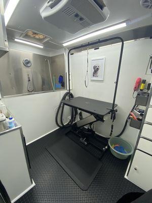 The mobile grooming van!