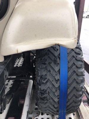 Damage to Jeep Fender