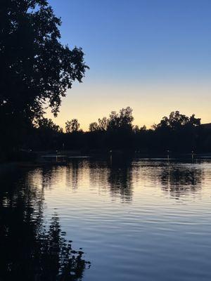 Lake at sunset