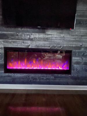 50" electric fireplace installed