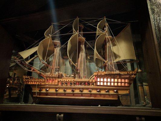 Large model ship decoration