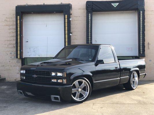 1990 Chevy Silverado 454SS. Custom build by our shop. Lowered on 22's with a TON of upgrades!