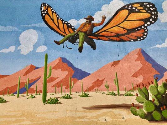 I love this Joe Pagic mural just off 4th Ave in Tucson Arizona.  Reminds me of the butterflies after monsoon storms