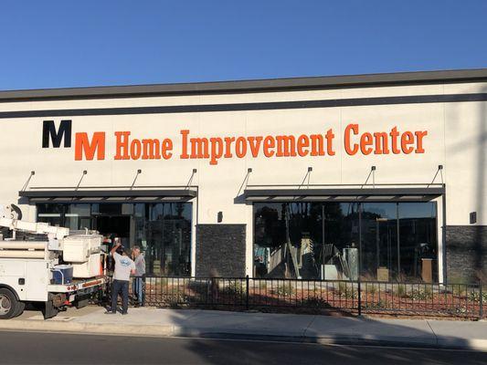 Overhead letters project in Fountain Valley