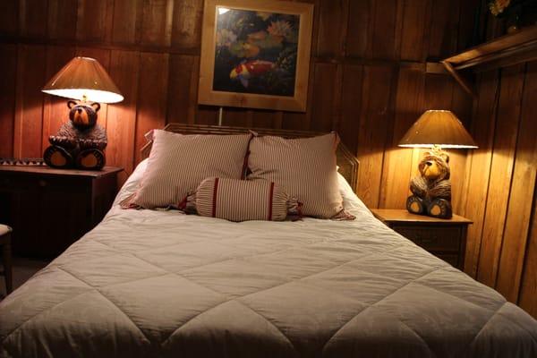 Each room is unique in decor and bed arrangement giving a rustic yet boutique feel.