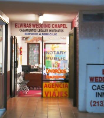 for weddings, quickie divorce, notary public AND travel agency