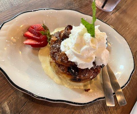 Bourbon cherry bread pudding