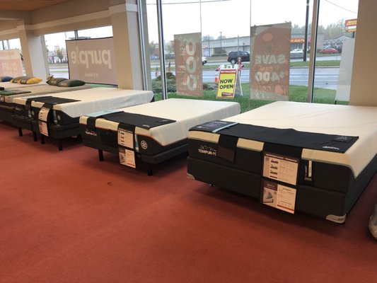 Visit our large gallery of Tempurpedic Mattresses with the newest  technology possible