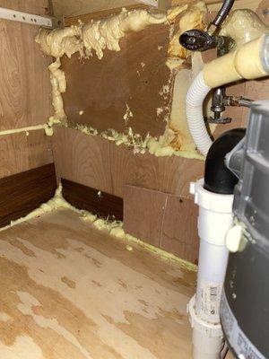 More pics from under the sink, this is maintenance's work.