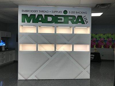 Backlit magnetic trade show display