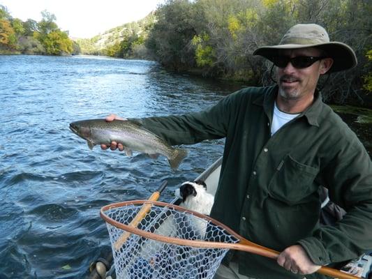 Jack holding a nice Klamath steelhead