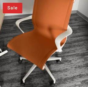 HERMAN MILLER TASK SETU CHAIR ORANGE FABRIC $325.00