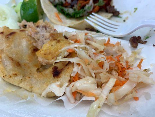 Pupusa and slaw