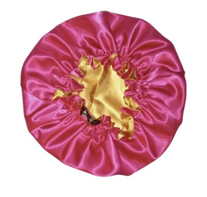 Reversible Adjustable Reversible Pink and Gold 
Bonnet