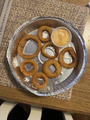 7 onion rings for $8.00