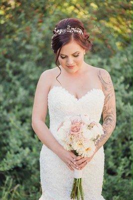 Our bride is gorgeous, but so are her flowers