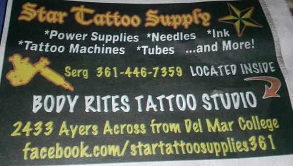 tattoo and piercing supplies