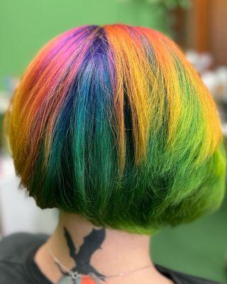 Rainbow hair