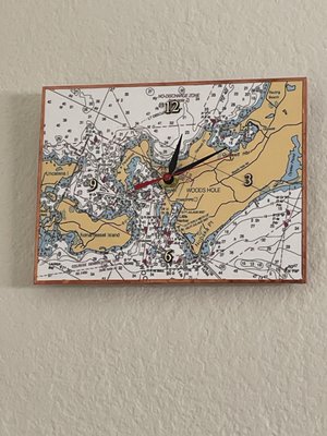 The wall clock we purchased, installed at home